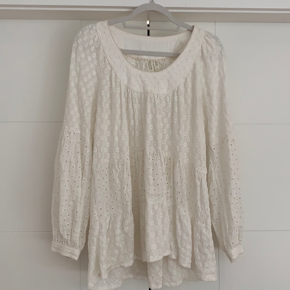 Anthropologie Meadow Rue Eyelet Tunic